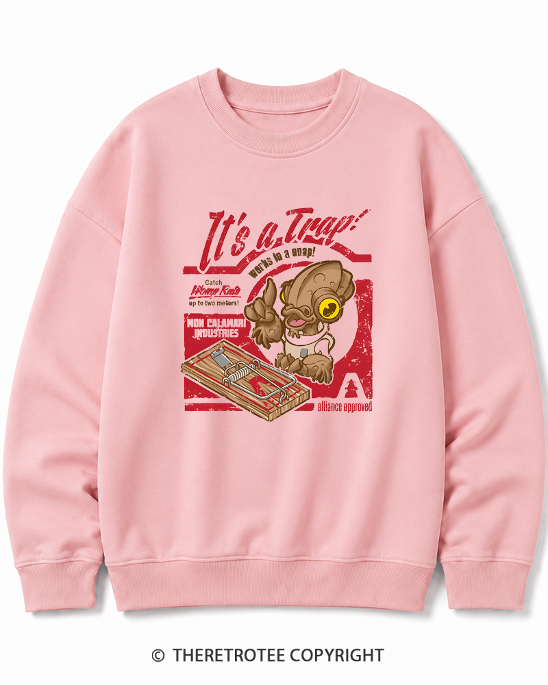 TheRetroTee It's a Trap 1980s Cotton Sweatshirt