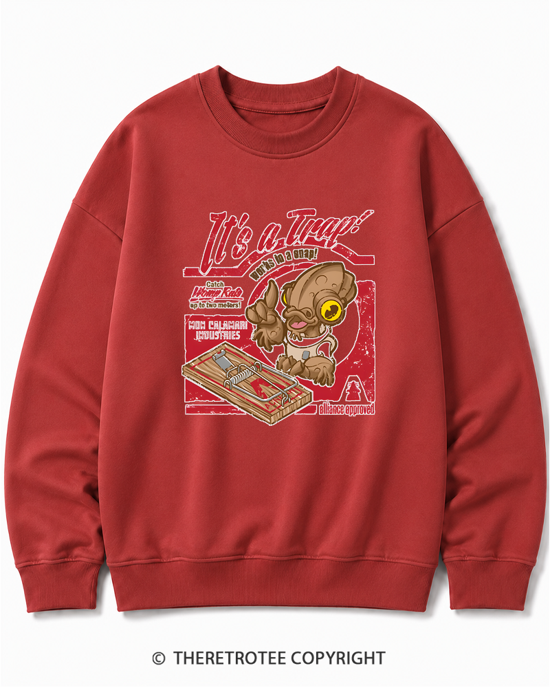 TheRetroTee It's a Trap 1980s Cotton Sweatshirt