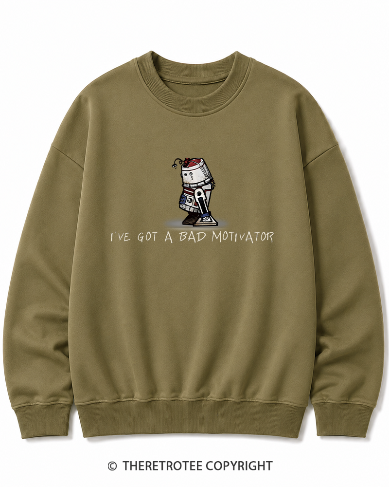 TheRetroTee I've Got a Bad Motivator 1970s Cotton Sweatshirt