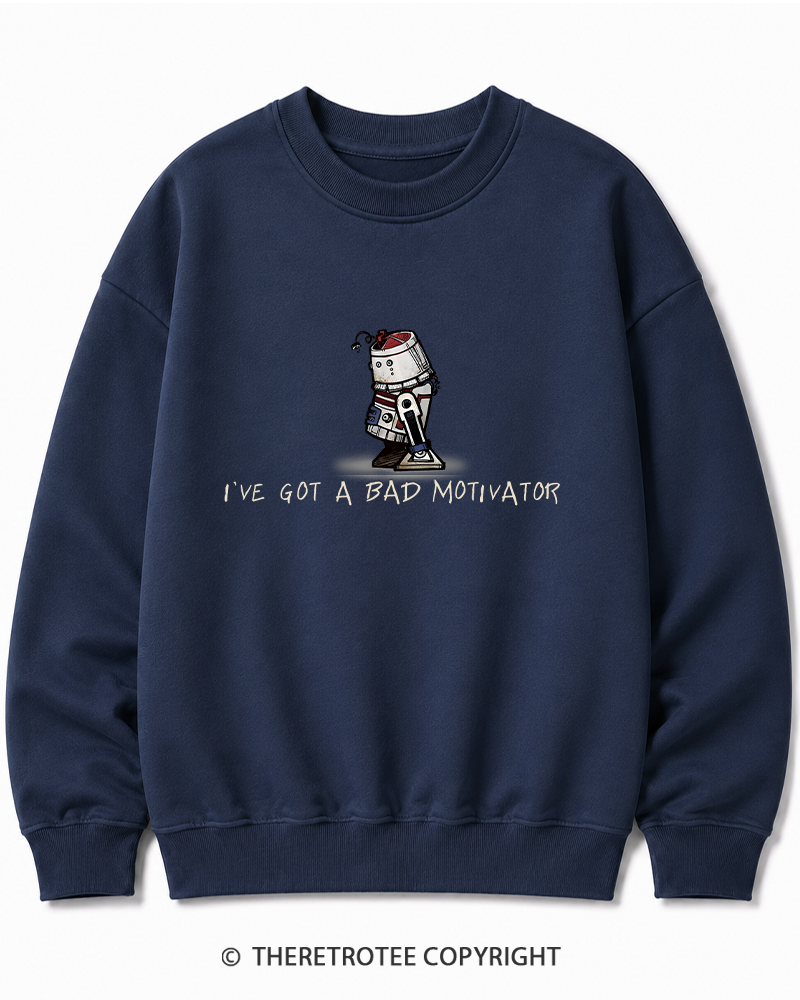 TheRetroTee I've Got a Bad Motivator 1970s Cotton Sweatshirt