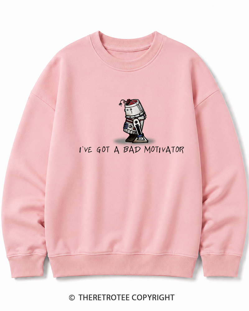 TheRetroTee I've Got a Bad Motivator 1970s Cotton Sweatshirt