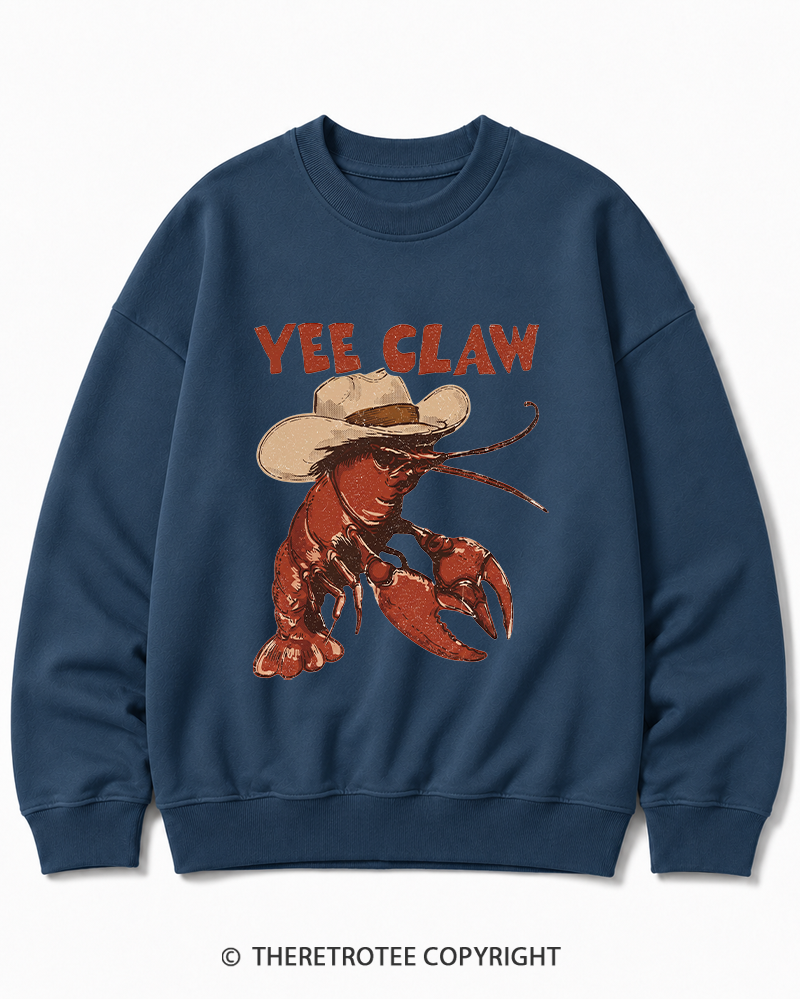 TheRetroTee Trendy Yee Claw 1980s Cotton Sweatshirt