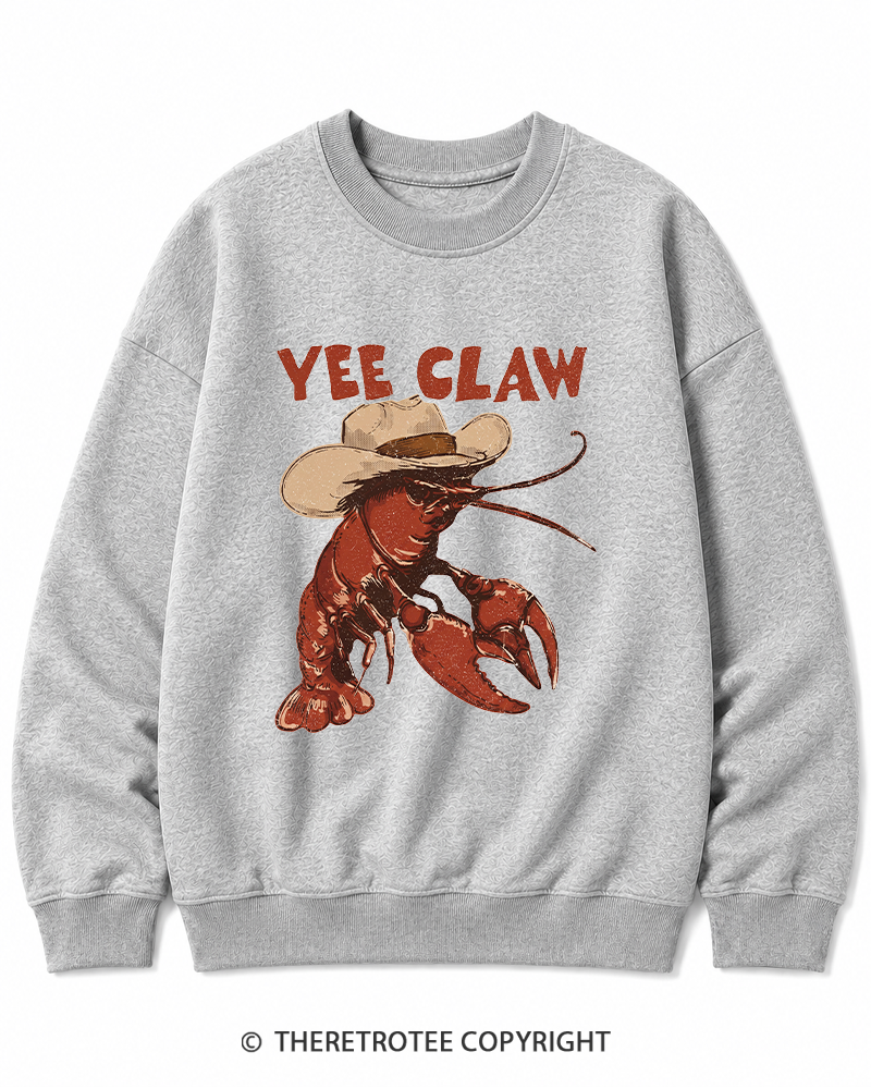TheRetroTee Trendy Yee Claw 1980s Cotton Sweatshirt