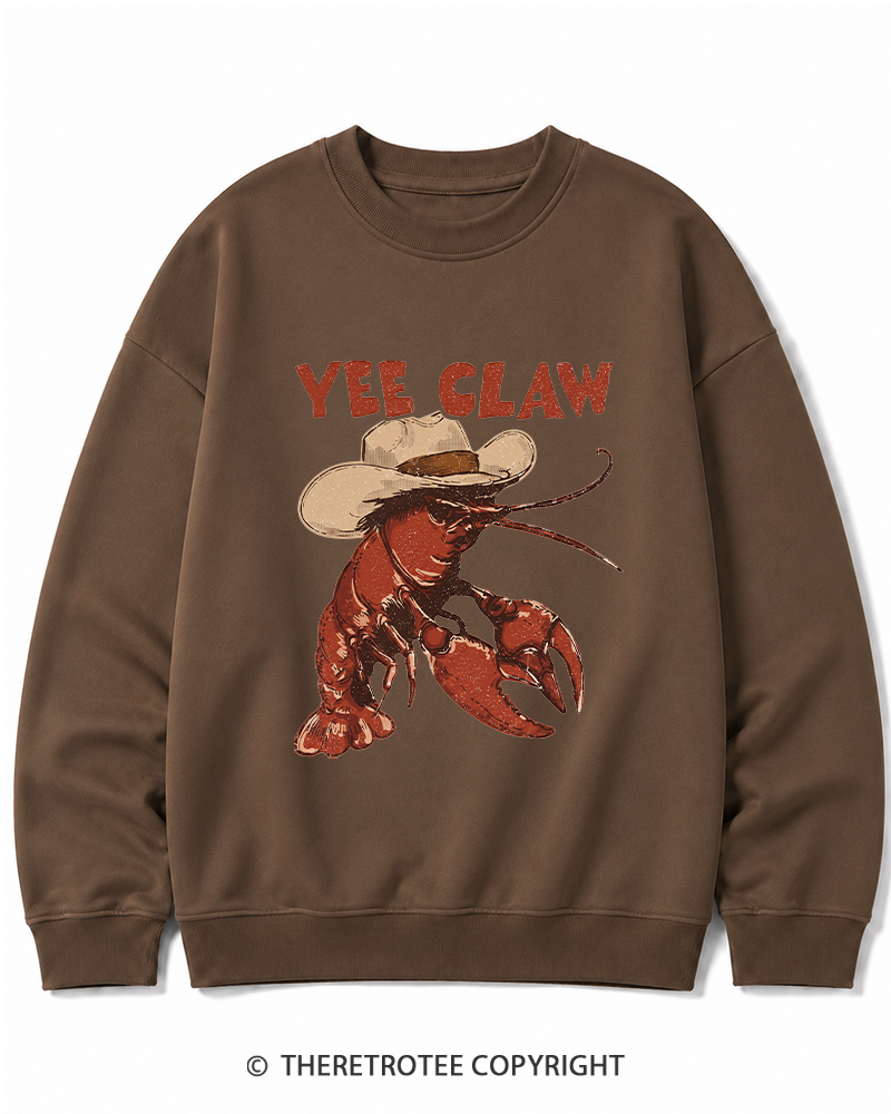 TheRetroTee Trendy Yee Claw 1980s Cotton Sweatshirt