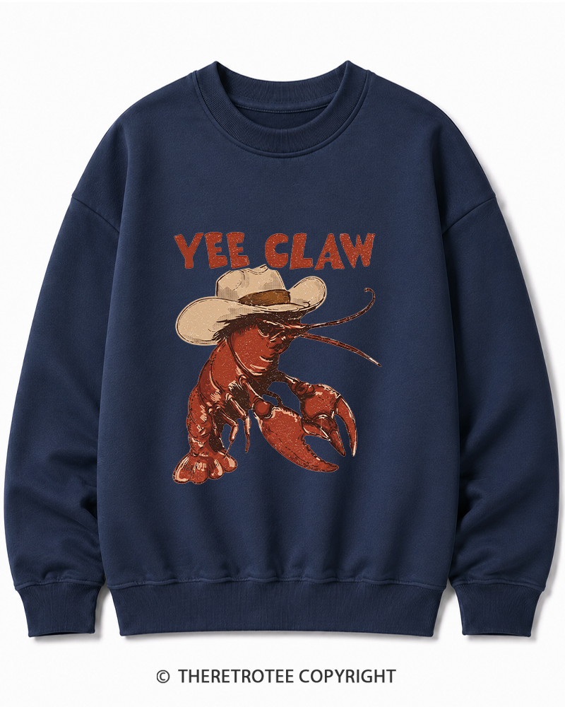 TheRetroTee Trendy Yee Claw 1980s Cotton Sweatshirt