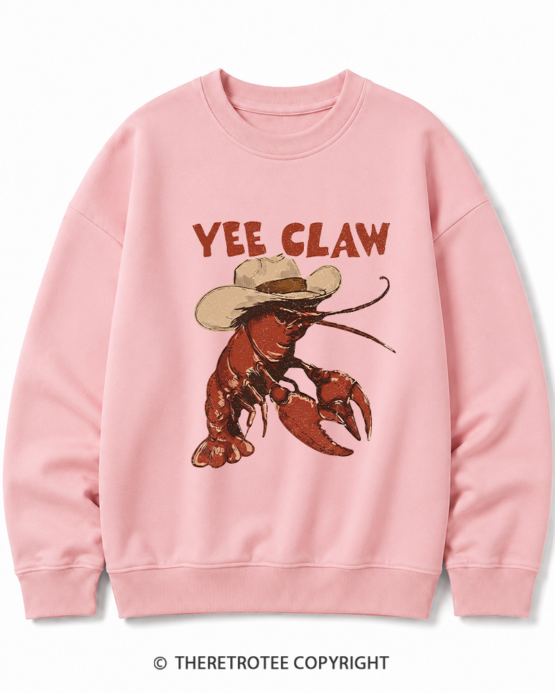 TheRetroTee Trendy Yee Claw 1980s Cotton Sweatshirt