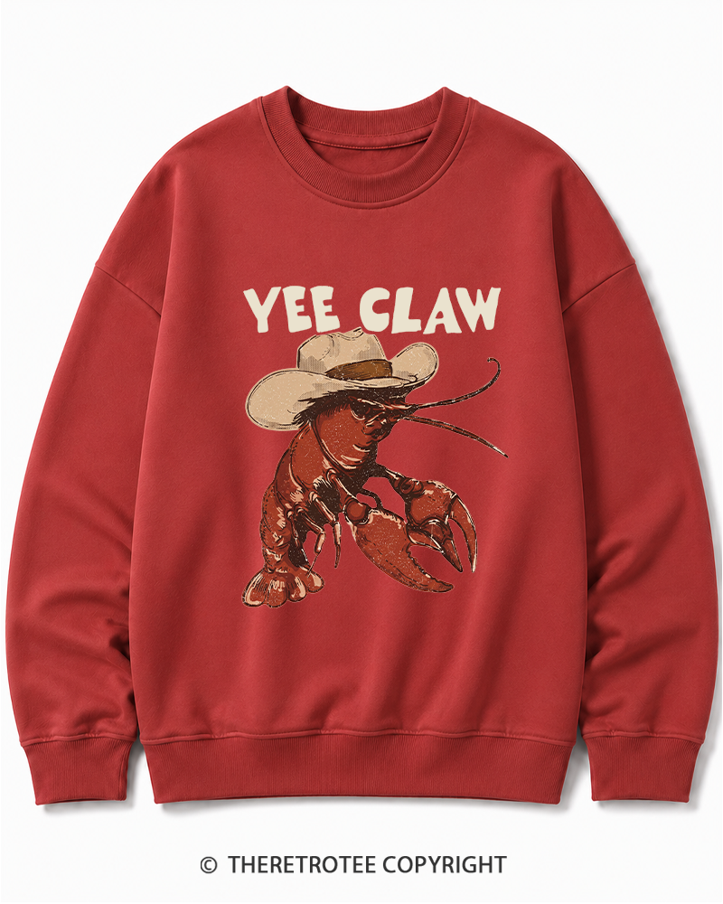TheRetroTee Trendy Yee Claw 1980s Cotton Sweatshirt