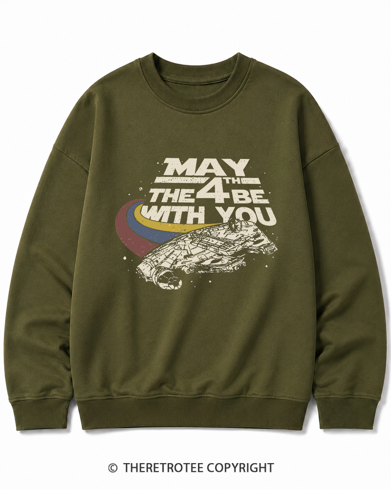 TheRetroTee Science Fiction Graphic 1980s Cotton Sweatshirt