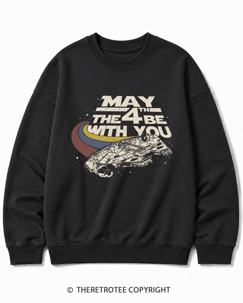 TheRetroTee Science Fiction Graphic 1980s Cotton Sweatshirt