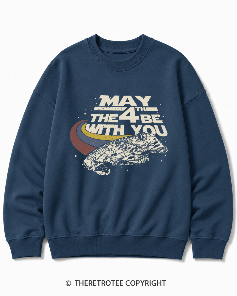 TheRetroTee Science Fiction Graphic 1980s Cotton Sweatshirt