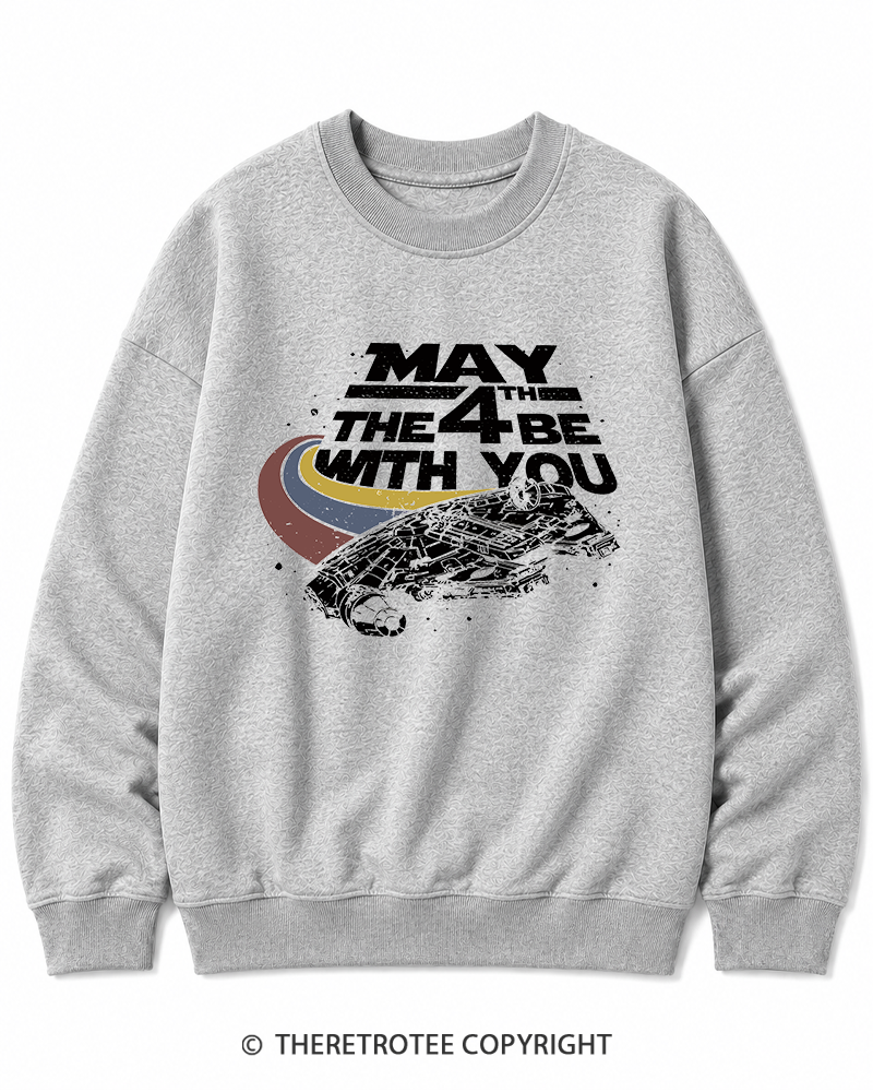 TheRetroTee Science Fiction Graphic 1980s Cotton Sweatshirt