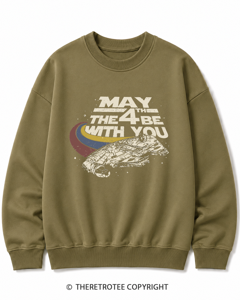 TheRetroTee Science Fiction Graphic 1980s Cotton Sweatshirt