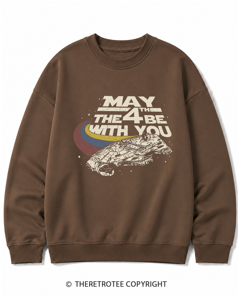 TheRetroTee Science Fiction Graphic 1980s Cotton Sweatshirt