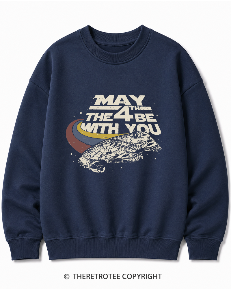 TheRetroTee Science Fiction Graphic 1980s Cotton Sweatshirt