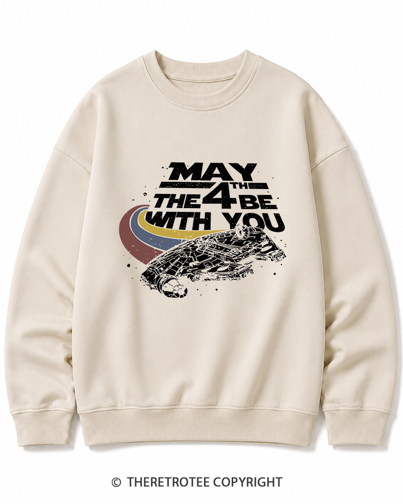 TheRetroTee Science Fiction Graphic 1980s Cotton Sweatshirt