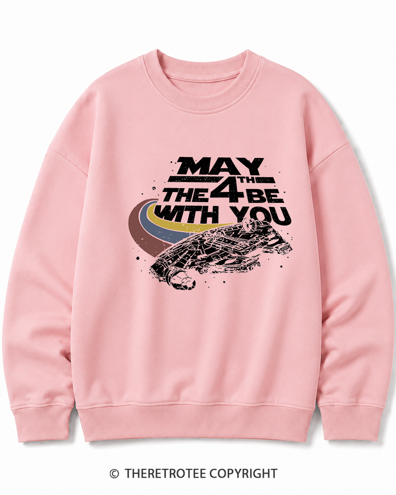 TheRetroTee Science Fiction Graphic 1980s Cotton Sweatshirt