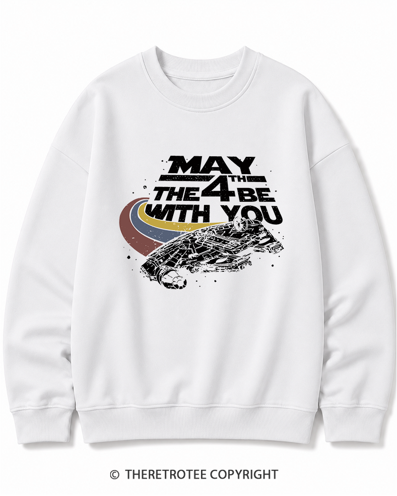 TheRetroTee Science Fiction Graphic 1980s Cotton Sweatshirt