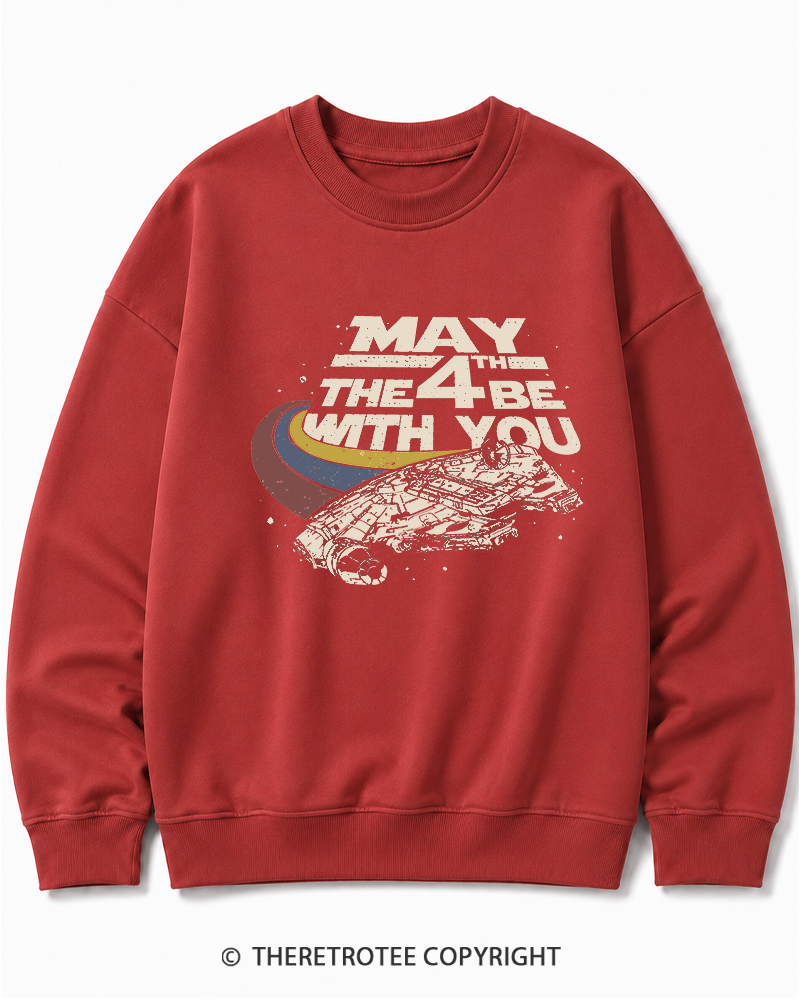 TheRetroTee Science Fiction Graphic 1980s Cotton Sweatshirt