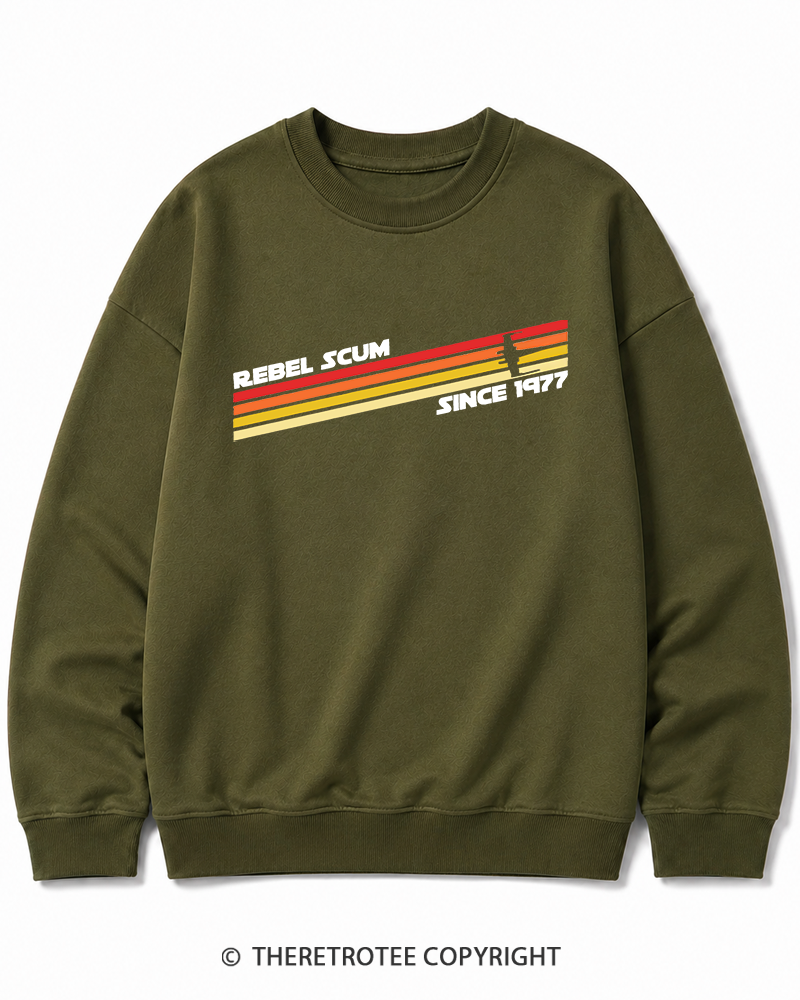 TheRetroTee  1977 Classic Stripes Since 1970s Cotton Sweatshirt
