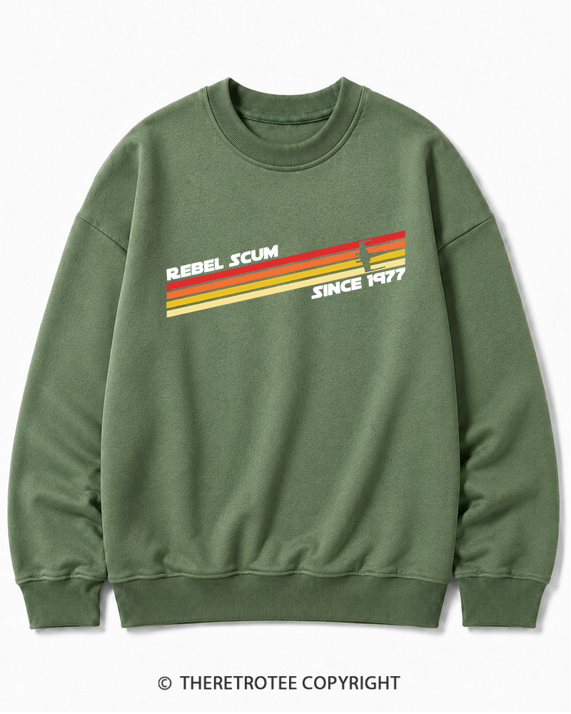 TheRetroTee  1977 Classic Stripes Since 1970s Cotton Sweatshirt