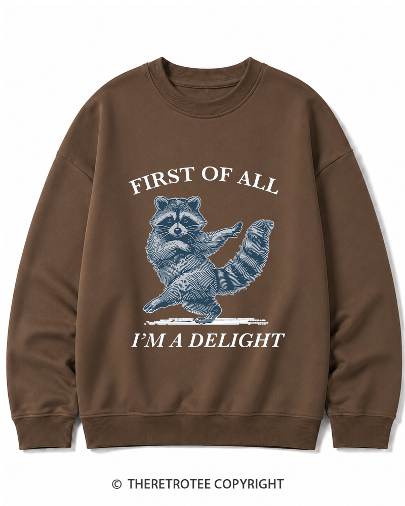 TheRetroTee  First Of All, I'm A Delight 1980s Cotton Sweatshirt