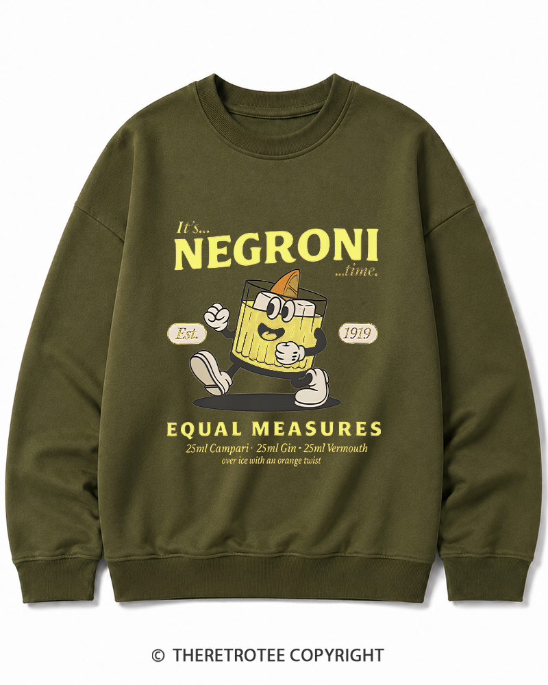 TheRetroTee Negroni Cocktail Cotton Sweatshirt