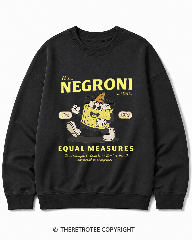 TheRetroTee Negroni Cocktail Cotton Sweatshirt