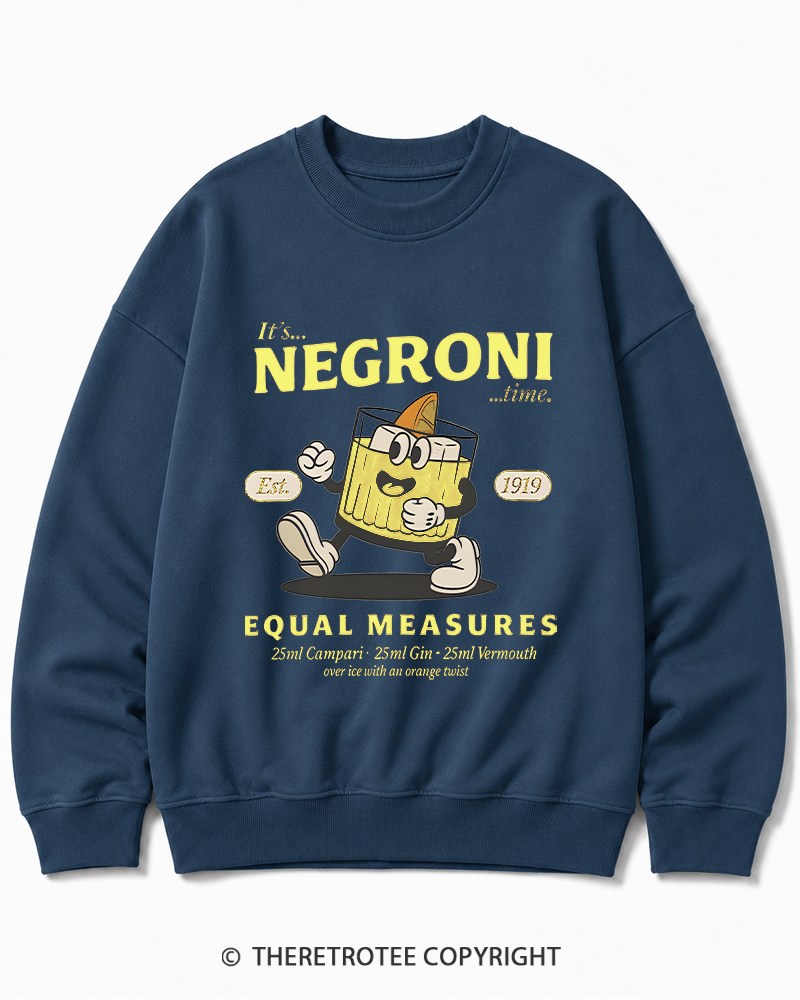 TheRetroTee Negroni Cocktail Cotton Sweatshirt