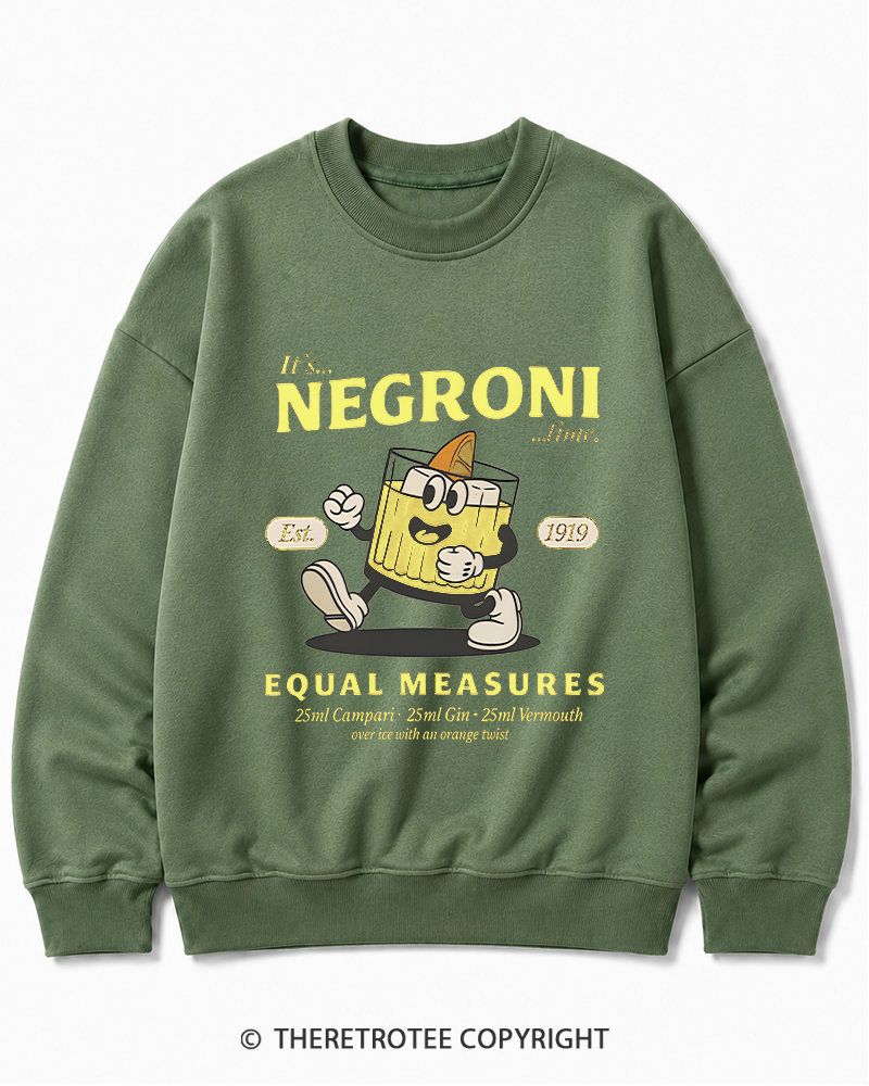 TheRetroTee Negroni Cocktail Cotton Sweatshirt