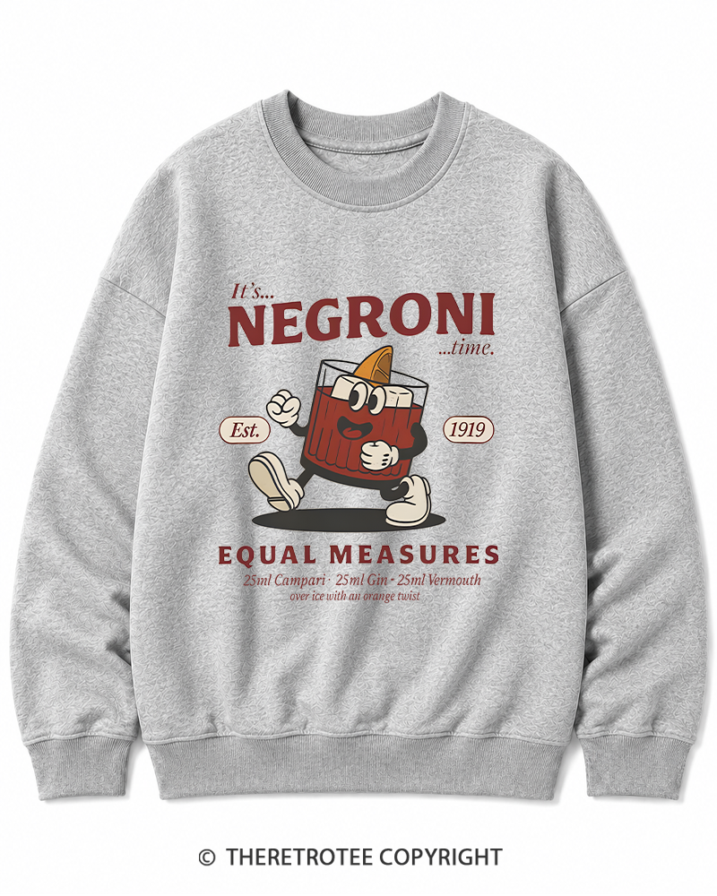 TheRetroTee Negroni Cocktail Cotton Sweatshirt