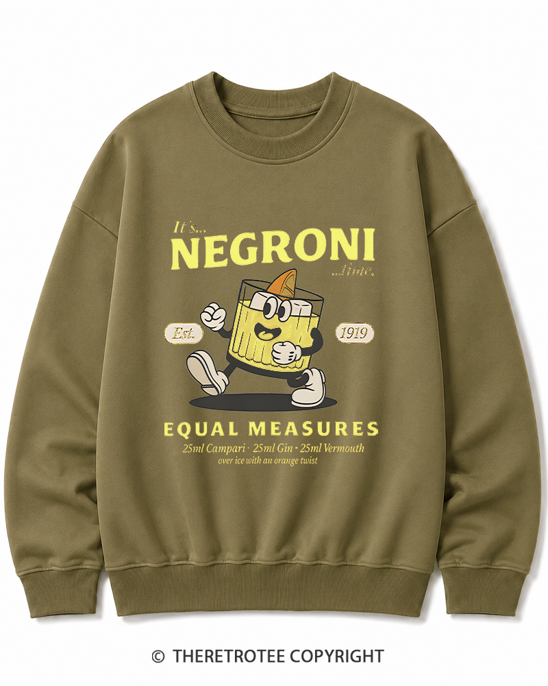 TheRetroTee Negroni Cocktail Cotton Sweatshirt
