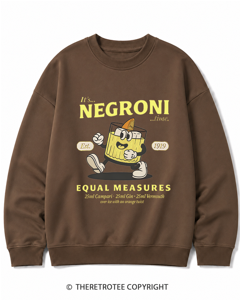 TheRetroTee Negroni Cocktail Cotton Sweatshirt