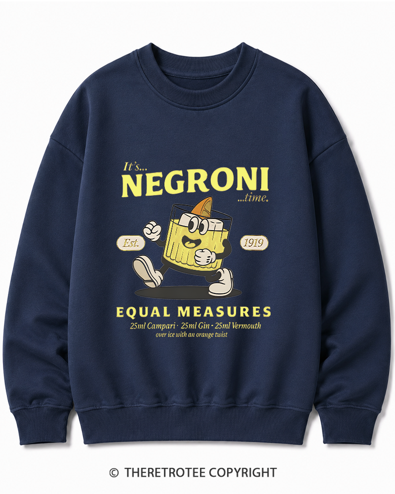 TheRetroTee Negroni Cocktail Cotton Sweatshirt