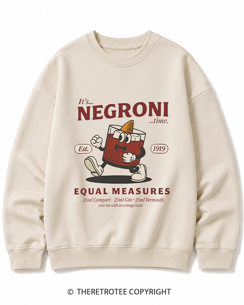 TheRetroTee Negroni Cocktail Cotton Sweatshirt