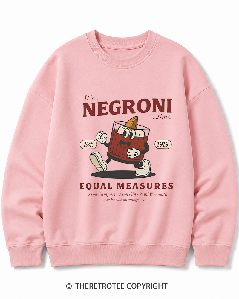 TheRetroTee Negroni Cocktail Cotton Sweatshirt