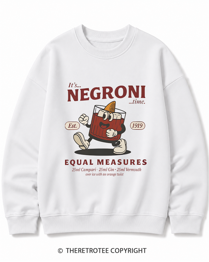 TheRetroTee Negroni Cocktail Cotton Sweatshirt