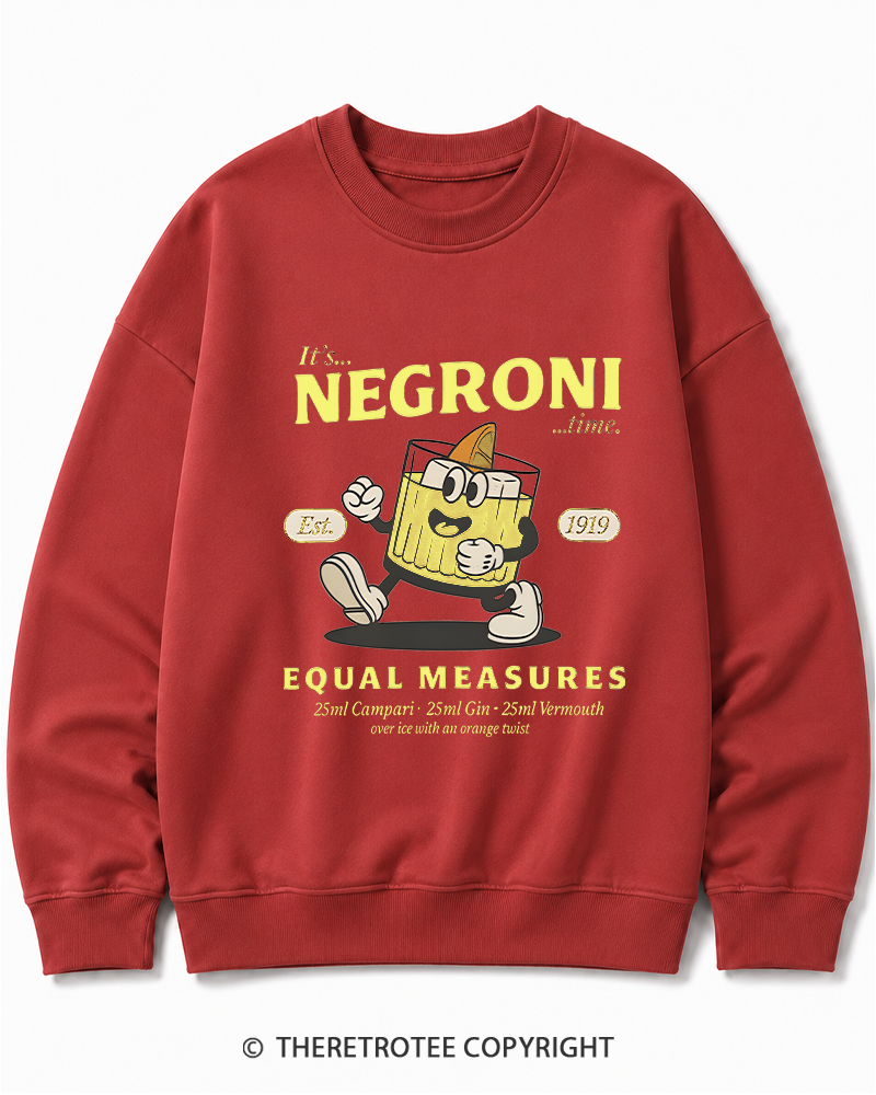 TheRetroTee Negroni Cocktail Cotton Sweatshirt
