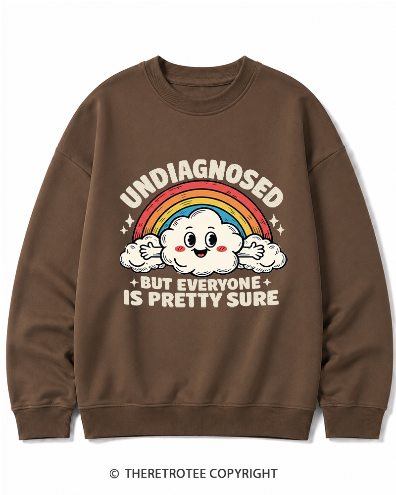 TheRetroTee Undiagnosed But Everyone Is Pretty Sure 1970s Cotton Sweatshirt