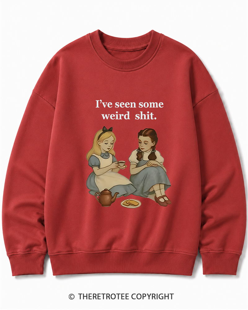 TheRetroTee Weird Stuff 1990s Girl Cotton Sweatshirt