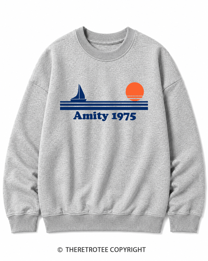 TheRetroTee Classic Stripes 1975 1970s Cotton Sweatshirt