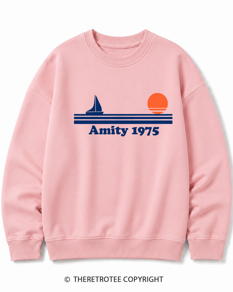 TheRetroTee Classic Stripes 1975 1970s Cotton Sweatshirt