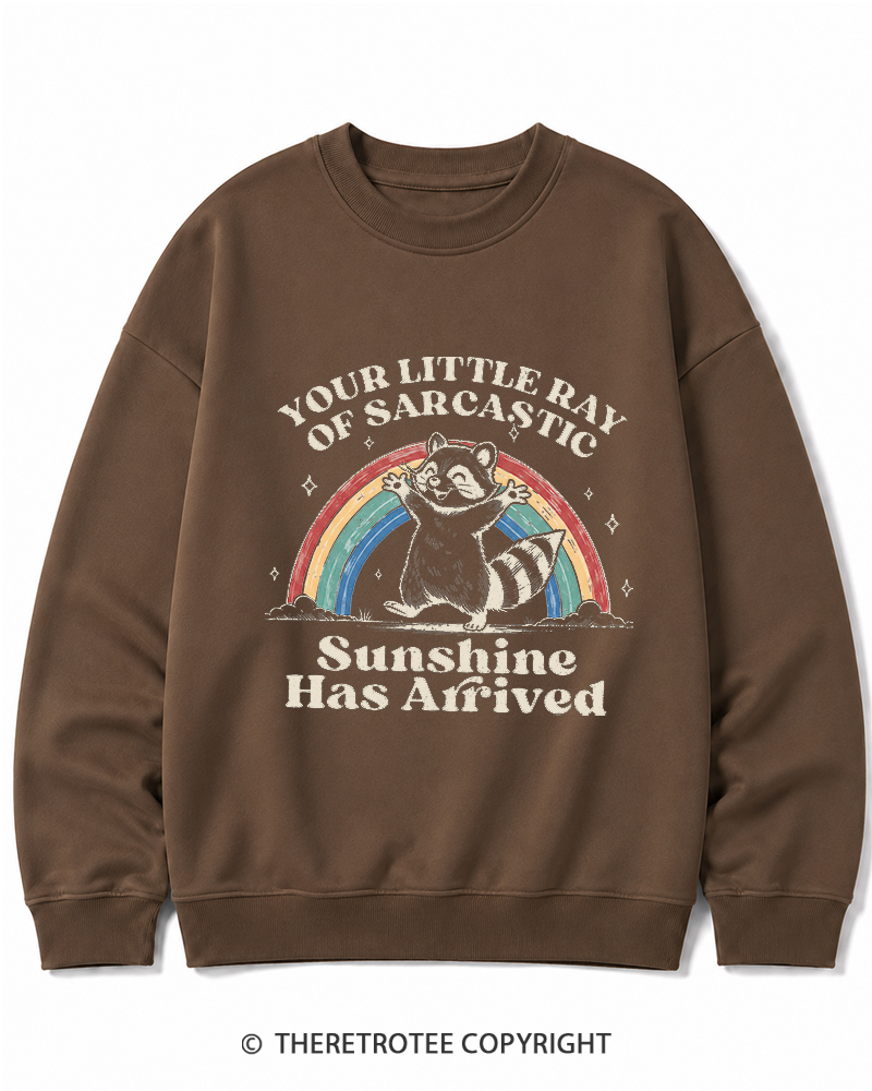 TheRetroTee Little Ray of Sarcastic Sunshine Cotton Sweatshirt