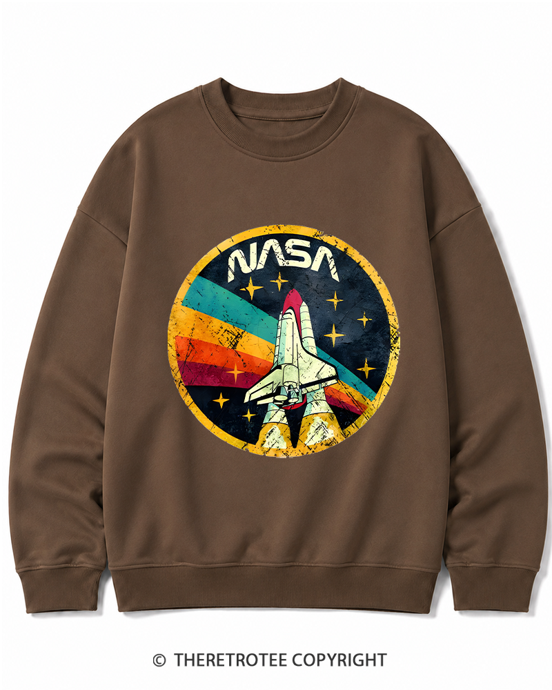 TheRetroTee Orbital Launch Program 1970s Cotton Sweatshirt