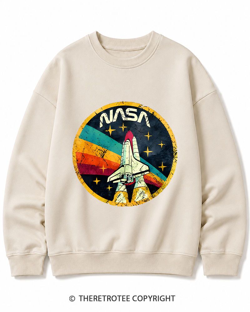 TheRetroTee Orbital Launch Program 1970s Cotton Sweatshirt