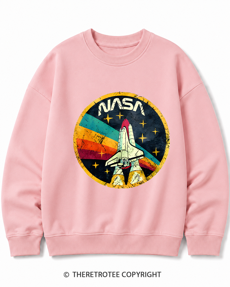 TheRetroTee Orbital Launch Program 1970s Cotton Sweatshirt