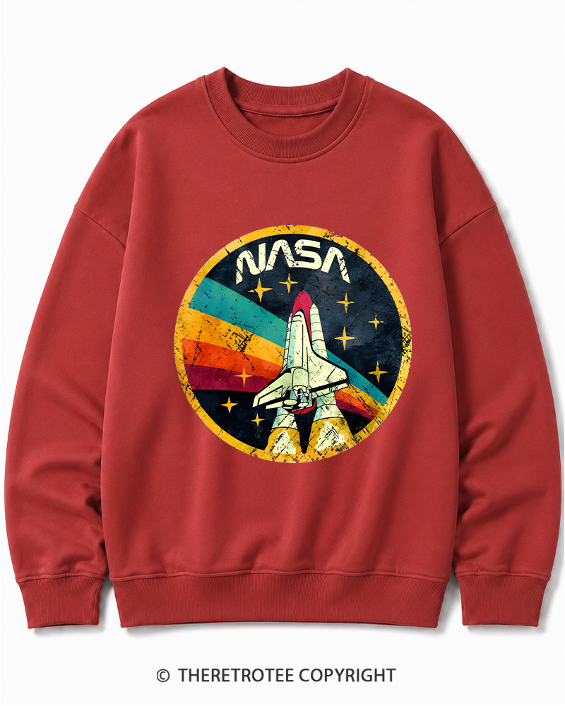 TheRetroTee Orbital Launch Program 1970s Cotton Sweatshirt
