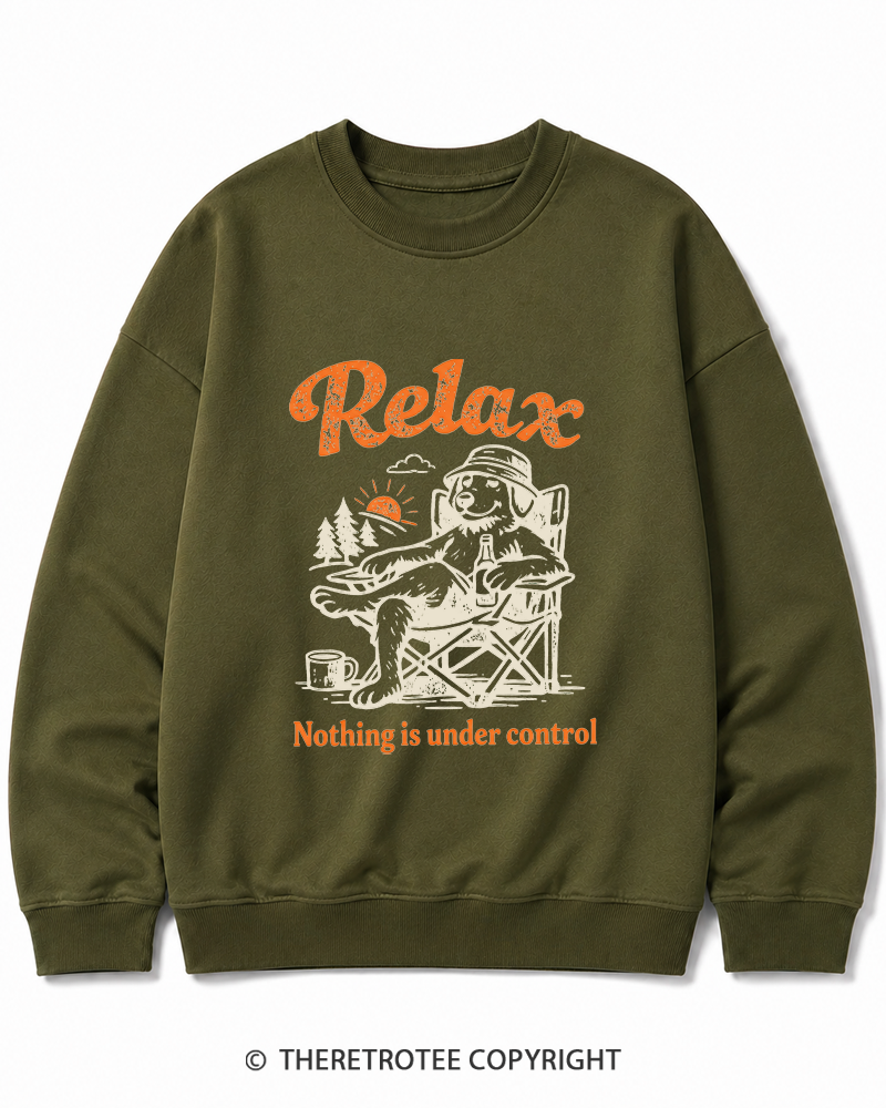 TheRetroTee Nothing Is Under Control 1970s Cotton Sweatshirt
