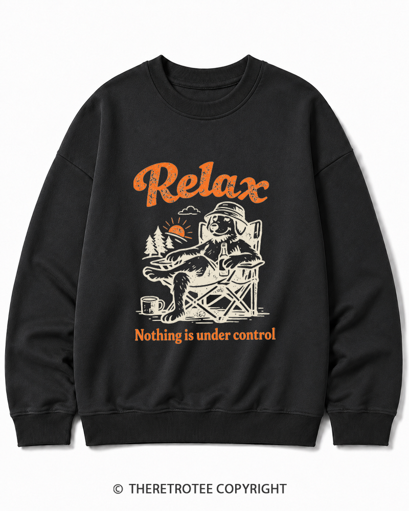 TheRetroTee Nothing Is Under Control 1970s Cotton Sweatshirt