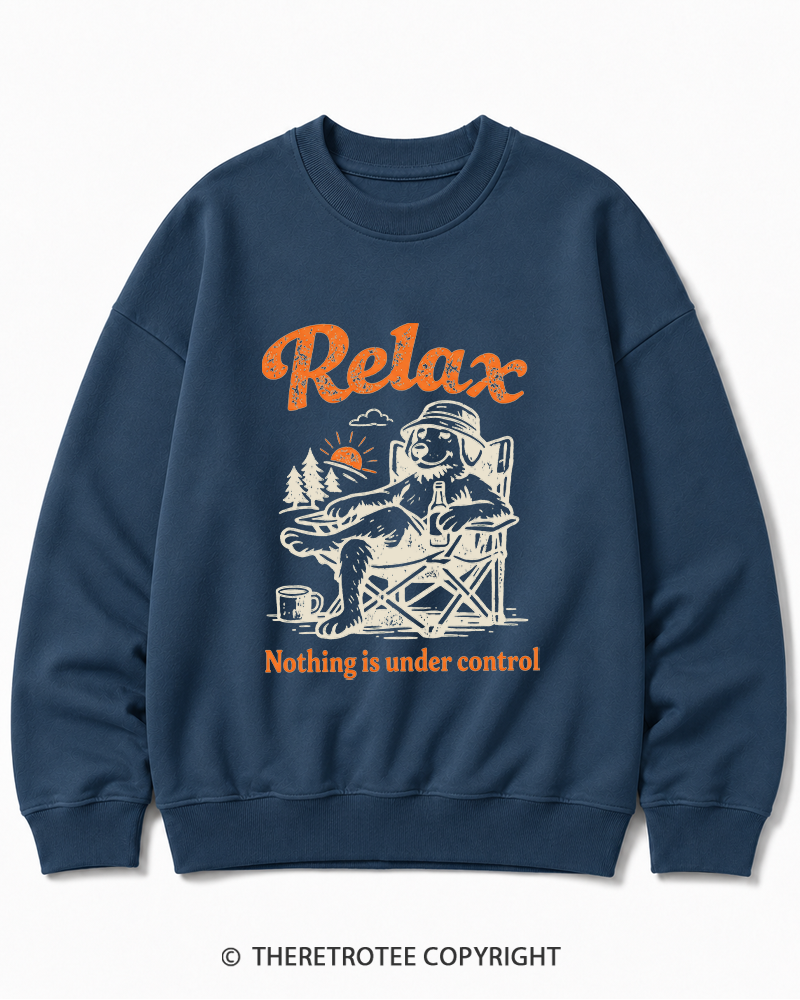 TheRetroTee Nothing Is Under Control 1970s Cotton Sweatshirt