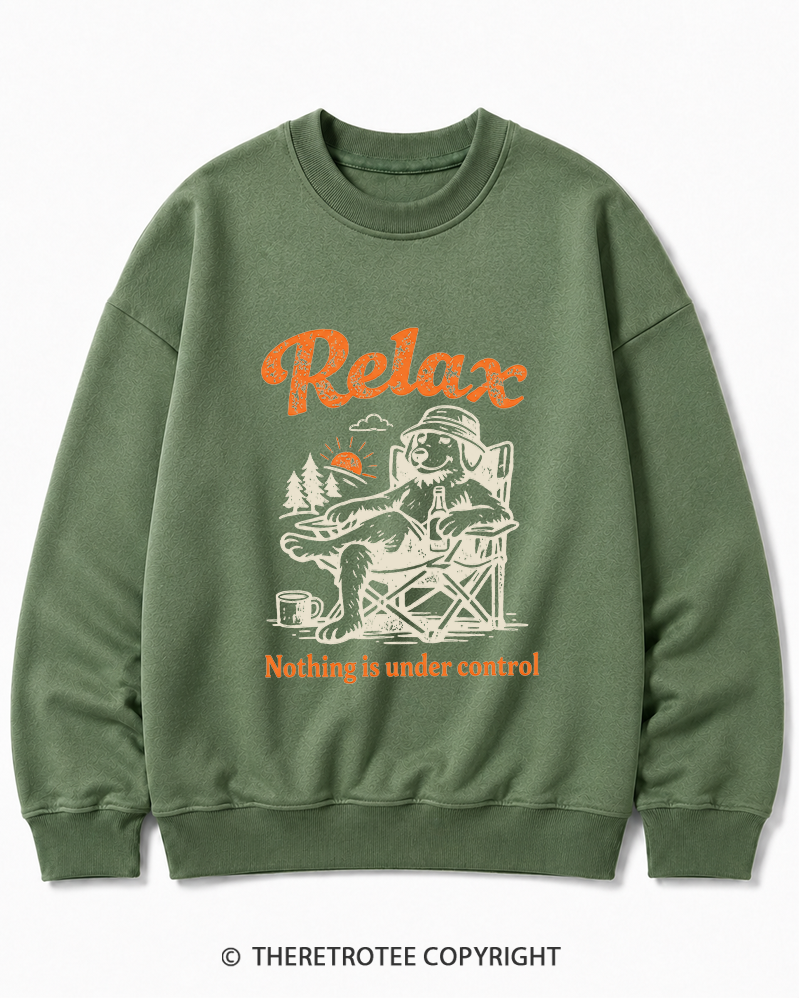 TheRetroTee Nothing Is Under Control 1970s Cotton Sweatshirt